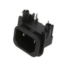 Conector Alimentare AC 10A 250V IEC 60320 GSP2 | Electronic-mag.ro | Componente Electronice