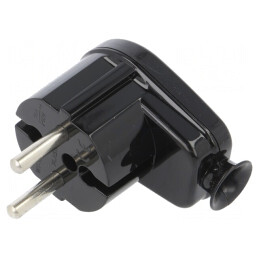 Conector alimentare AC tată 230V 16A negru | Electronic-mag.ro | Componente Electronice