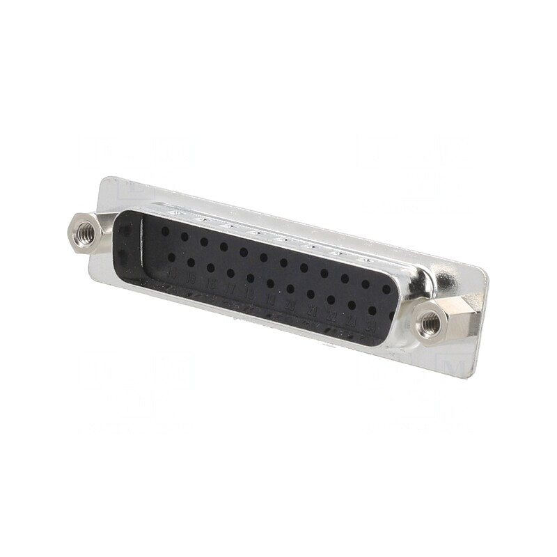 Mufă D-Sub 25P Tată Crimpată Neagră pentru Cablu | Electronic-mag.ro | Componente Electronice