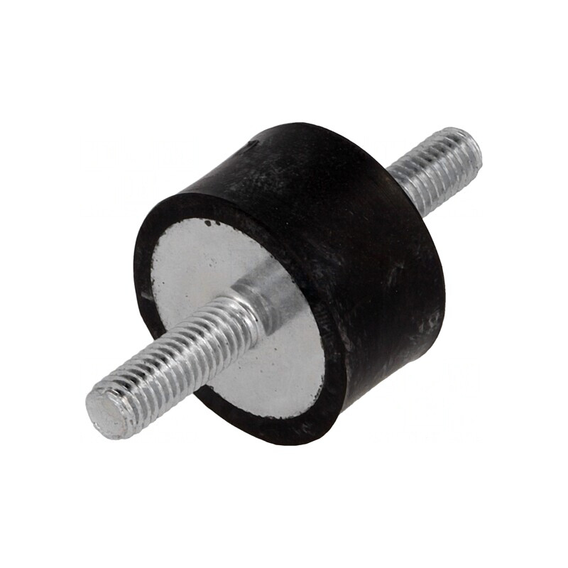 Atenuator de Vibrații M6 Ø 25mm Guma 15mm Lungime | Electronic-mag.ro | Componente Electronice