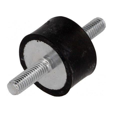 Atenuator de Vibrații M6 Ø 25mm Guma 15mm Lungime | Electronic-mag.ro | Componente Electronice