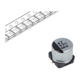 Condensator Hibrid 47uF 35V SMD | Electronic-mag.ro | Componente Electronice