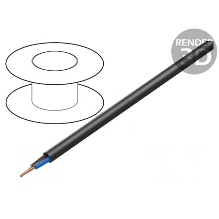 Cablu Electric Negru 2x0.75mm2 300V/500V | Electronic-mag.ro | Componente Electronice