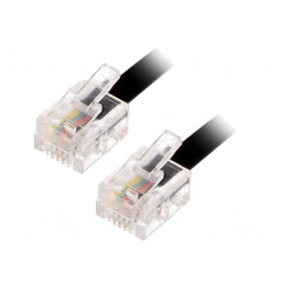 Cablu Telefon RJ11 5m Negru | Electronic-mag.ro | Componente Electronice