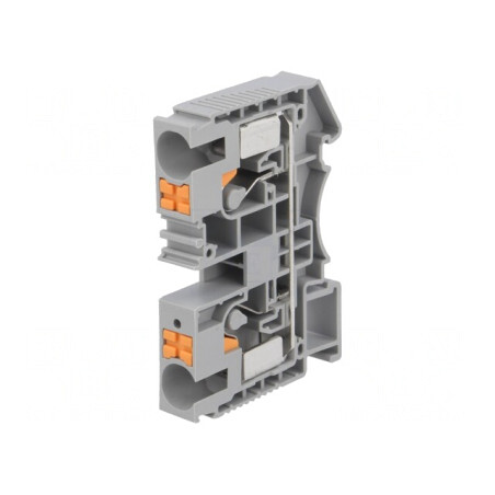 Conector Îmbinare Șine 0,5-16mm2 1 Pista 2 Borne Gri DS TS35 | Electronic-mag.ro | Componente Electronice