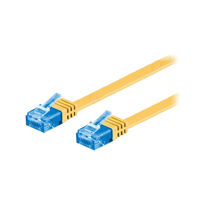 Patch cord U/UTP CAT6a Galben 0.5m | Electronic-mag.ro | Componente Electronice