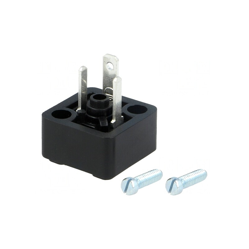 Conector Valvă Soclu Format C 8mm 3 PIN 6A | Electronic-mag.ro | Componente Electronice
