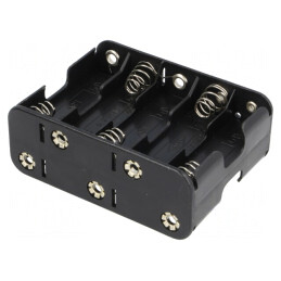 Suport Baterii AA/R6 Negru 10 Bucăți | Electronic-mag.ro | Componente Electronice