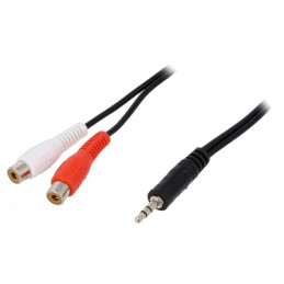 Cablu Audio Jack 3.5mm la RCA 1.5m Negru | Electronic-mag.ro | Componente Electronice