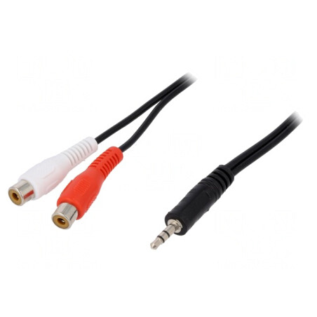 Cablu Audio Jack 3.5mm la RCA 1.5m Negru | Electronic-mag.ro | Componente Electronice