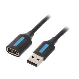 Cablu USB 2.0 0,5m Negru