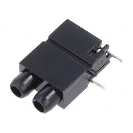 Conector de Testare Izolat Negru 2mm 2 Orificii | Electronic-mag.ro | Componente Electronice