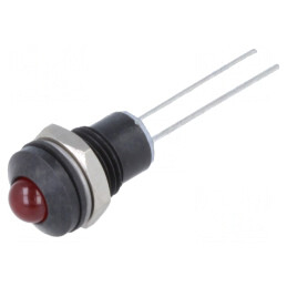 Lampă LED Roșie 2VDC Ø8mm Metalică | Electronic-mag.ro | Componente Electronice