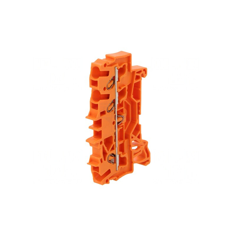 Conector Îmbinare Șine 2.5mm² 3 Borne Portocaliu | Electronic-mag.ro | Componente Electronice