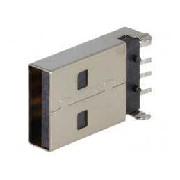Mufă USB A PCB SMT 4 PIN USB 2.0 Orizontală | Electronic-mag.ro | Componente Electronice