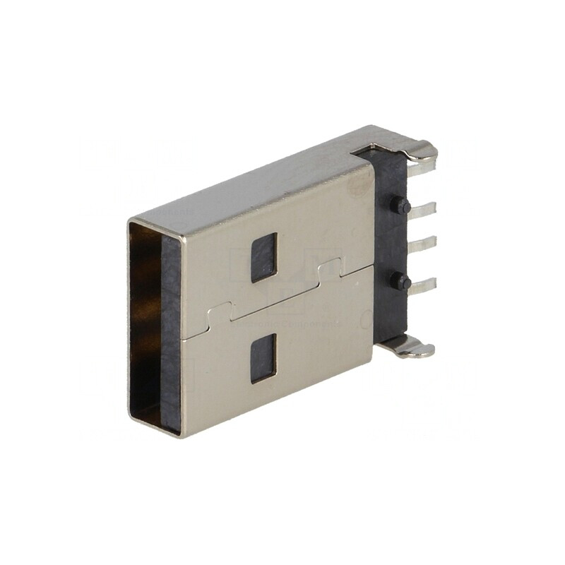 Mufă USB A PCB SMT 4 PIN USB 2.0 Orizontală | Electronic-mag.ro | Componente Electronice