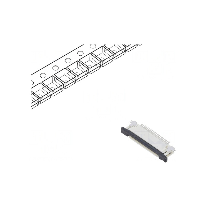 Conector FFC/FPC Orizontal 20 Pin ZIF | Electronic-mag.ro | Componente Electronice