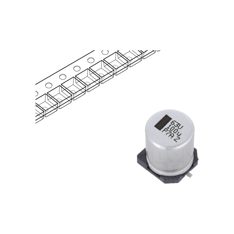 Condensator Electrolitic SMD 100uF 63V 10x10x12mm | Electronic-mag.ro | Componente Electronice Condensator Electrolitic SMD 100uF 63V 10x10x12mm | Electronic-mag.ro | Componente Electronice