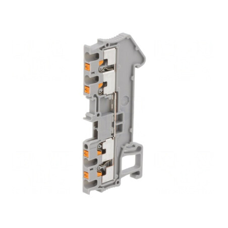 Conector Șine 0,14-1,5mm2 4 Borne Gri PT | Electronic-mag.ro | Componente Electronice