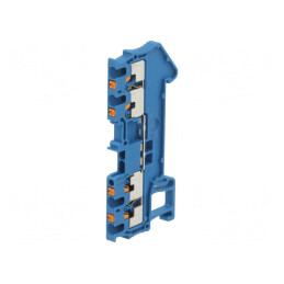 Conector Șine 0,14-1,5mm2 4 Borne Albastru | Electronic-mag.ro | Componente Electronice