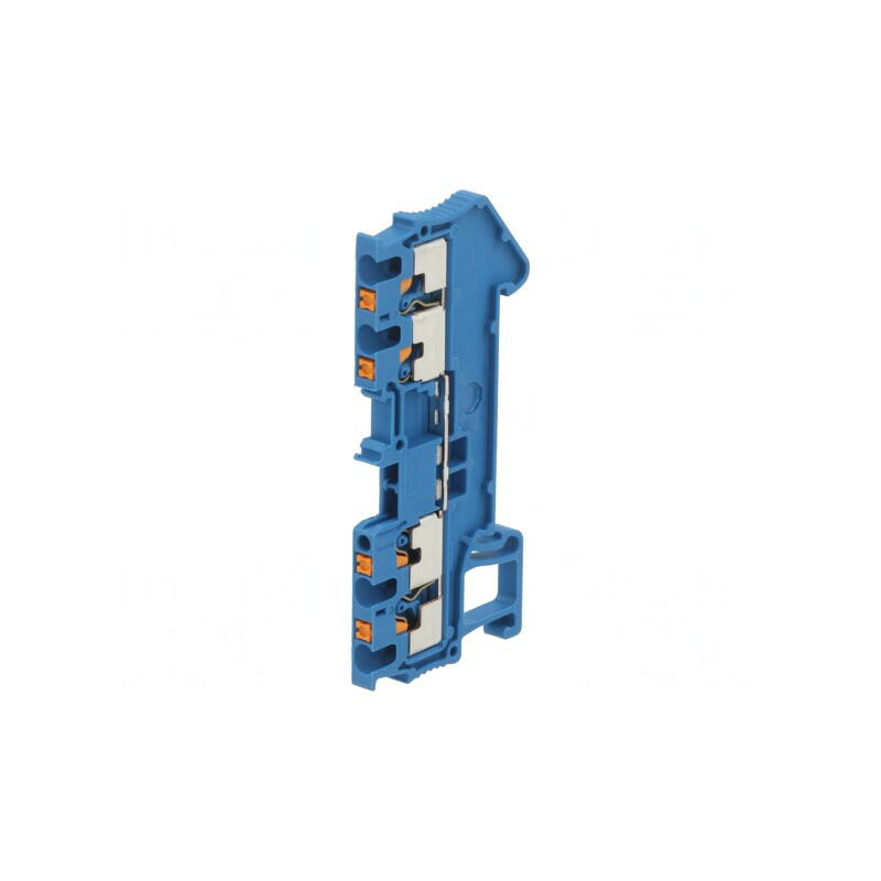 Conector Șine 0,14-1,5mm2 4 Borne Albastru | Electronic-mag.ro | Componente Electronice