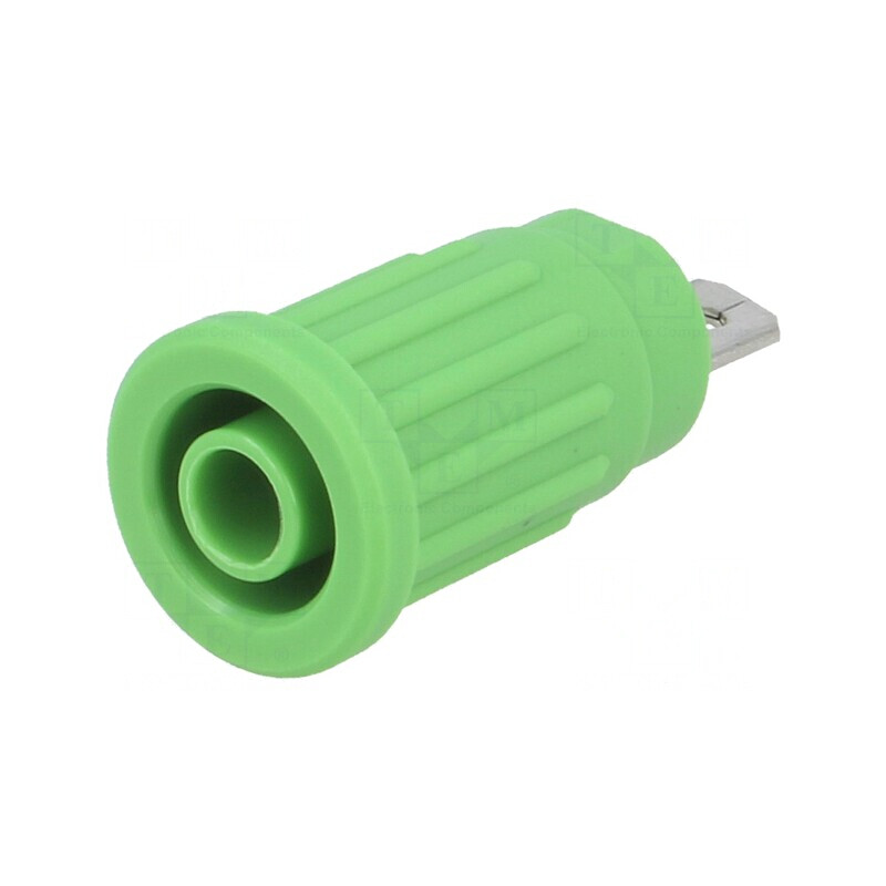 Soclu Banană Verde 4mm 24A 1kV Pe Panou | Electronic-mag.ro | Componente Electronice