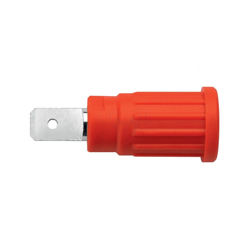 Soclu Banană 4mm 24A 1kV Roșu Panou | Electronic-mag.ro | Componente Electronice