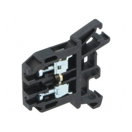 Conector Șină Negru 690V 2 Borne 0,5-2,5mm² | Electronic-mag.ro | Componente Electronice