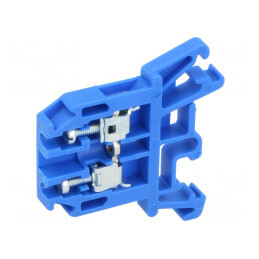 Conector Albastru de Îmbinare Șine 0,5-2,5mm2 2 Borne | Electronic-mag.ro | Componente Electronice