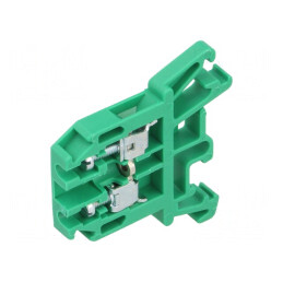 Conector de îmbinare șine 0,5-2,5mm2 2 borne verde 690V | Electronic-mag.ro | Componente Electronice