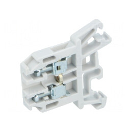 Conector Îmbinare Șine 0,5-2,5mm² 2 Borne Gri 690V | Electronic-mag.ro | Componente Electronice