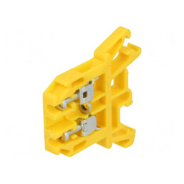 Conector de Îmbinare Șine 0,5-2,5mm2 2 Borne Galben | Electronic-mag.ro | Componente Electronice