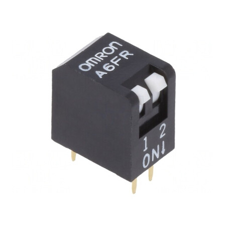 Comutator DIP-SWITCH 2 Secțiuni ON-OFF 24VDC | Electronic-mag.ro | Componente Electronice
