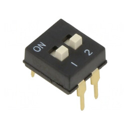 Comutator DIP-SWITCH 2 Secțiuni ON-OFF | Electronic-mag.ro | Componente Electronice