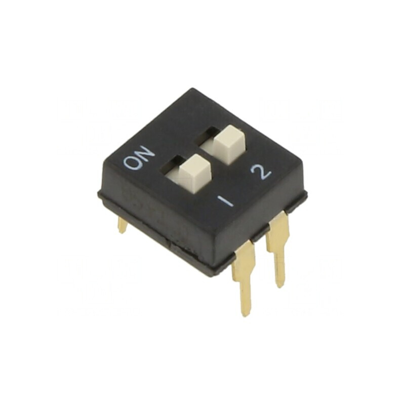 Comutator DIP-SWITCH 2 Secțiuni ON-OFF | Electronic-mag.ro | Componente Electronice