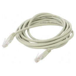 Patch cord U/UTP Cat5e Gri 3m RJ45 26AWG | Electronic-mag.ro | Componente Electronice