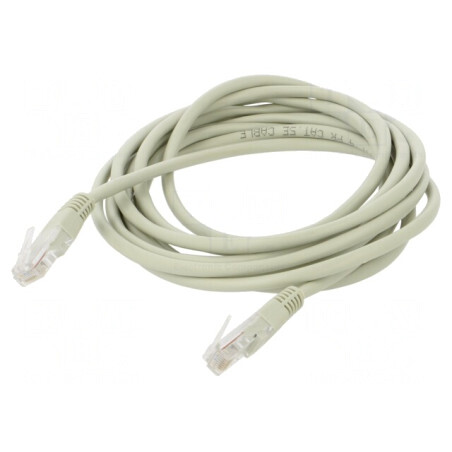 Patch cord U/UTP Cat5e Gri 3m RJ45 26AWG | Electronic-mag.ro | Componente Electronice