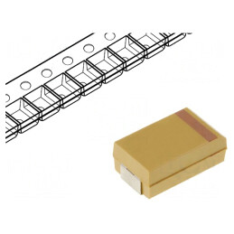 Condensator cu tantal 10uF 50V SMD 2917