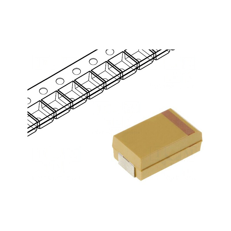 Condensator cu tantal 10uF 50V SMD 2917 | Electronic-mag.ro | Componente Electronice