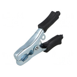Bornă crocodil 40A neagră 15mm | Electronic-mag.ro | Componente Electronice