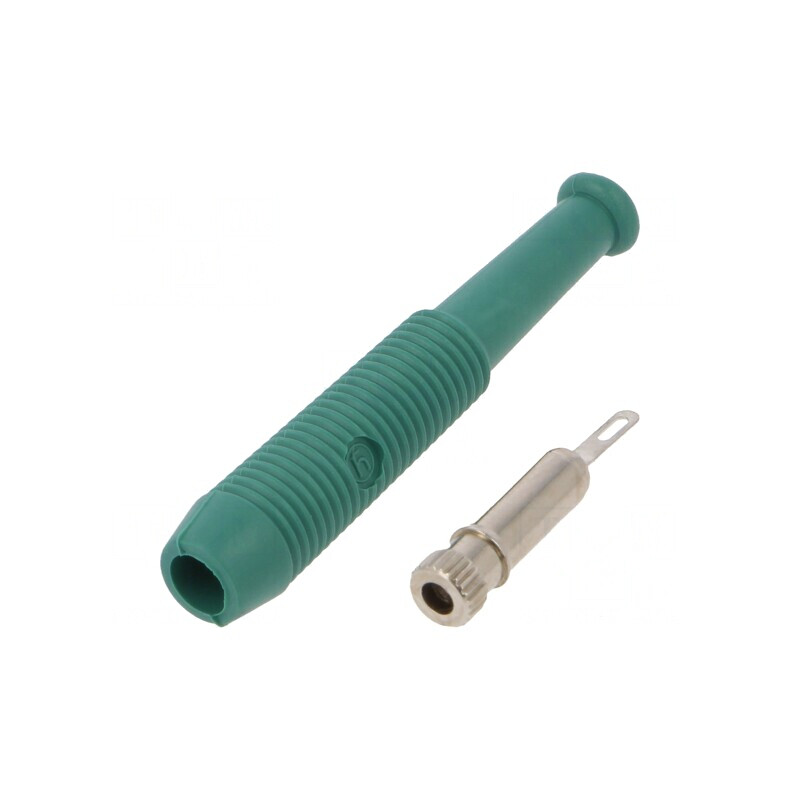 Soclu Banană 2mm Verde 6A 60VDC | Electronic-mag.ro | Componente Electronice