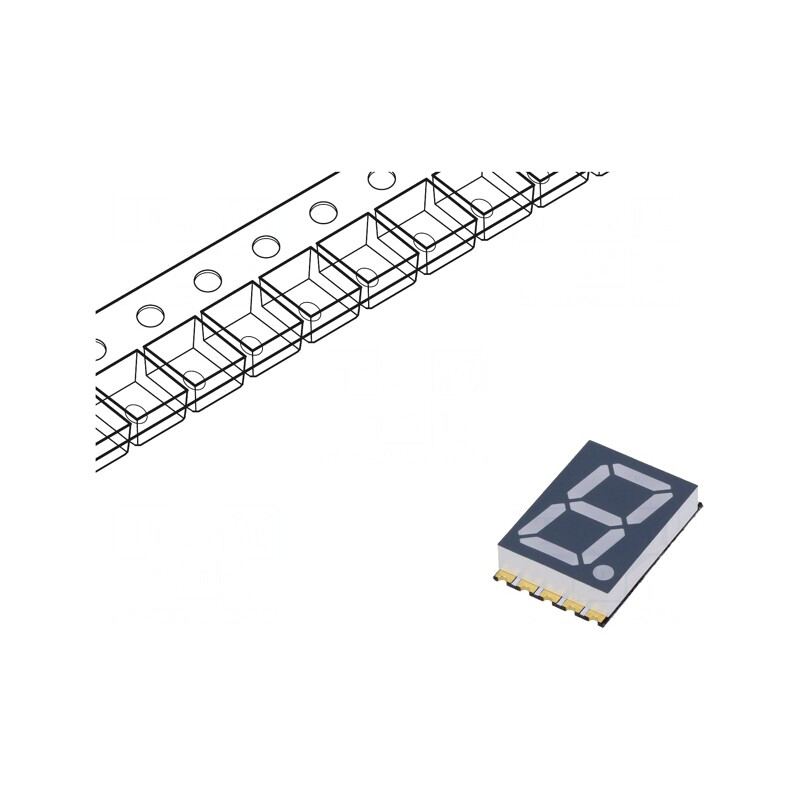 Afișaj LED 7 Segmente 14,2mm Alb Anodizat | Electronic-mag.ro | Componente Electronice