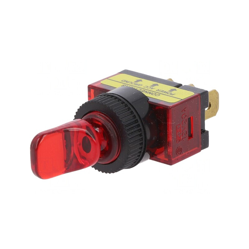 Comutator Basculant ON-OFF 20A 12V Manetă Plată | Electronic-mag.ro | Componente Electronice