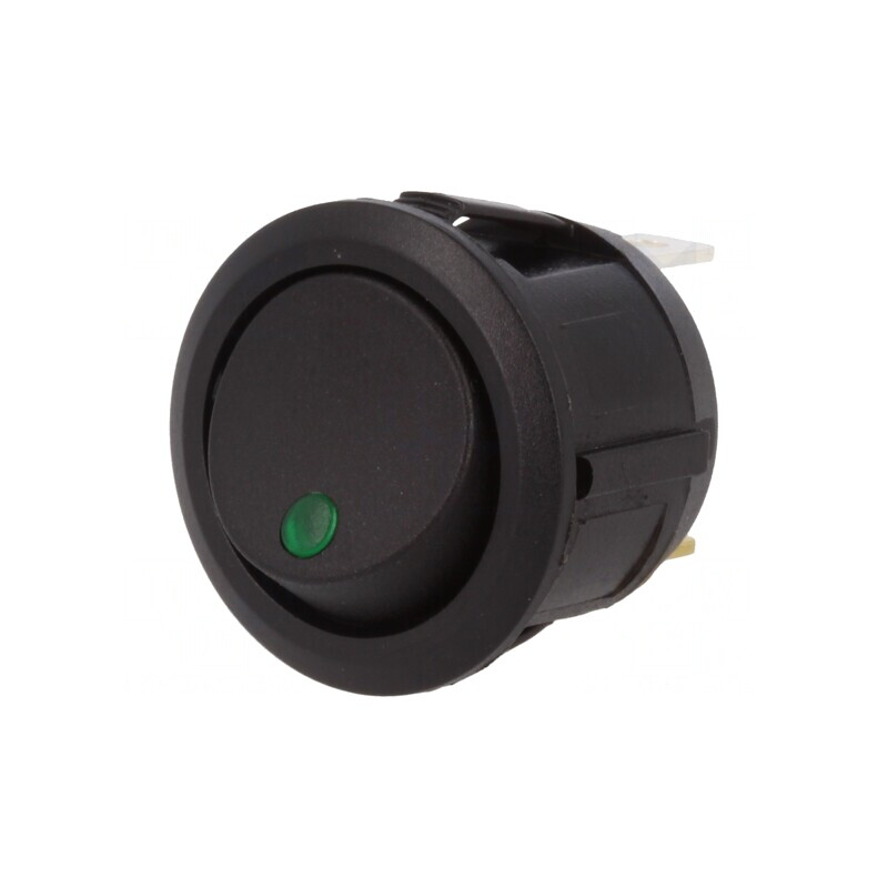 Comutator LED Verde ON-OFF 20A 14VDC | Electronic-mag.ro | Componente Electronice