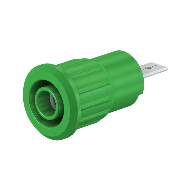 Soclu Banană 4mm Galbenă 24A 1kV | Electronic-mag.ro | Componente Electronice