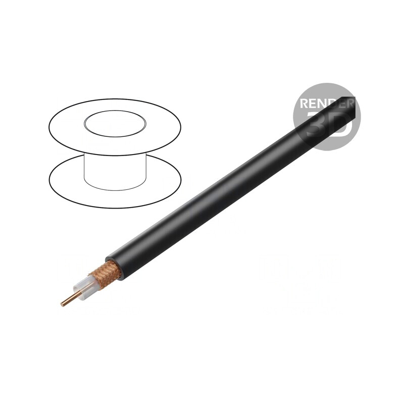 Cablu coaxial RG59 negru 100m | Electronic-mag.ro | Componente Electronice