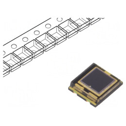 Fotodiodă PIN; SMD; 940nm; 350÷1100nm; 130°; plat; albastră