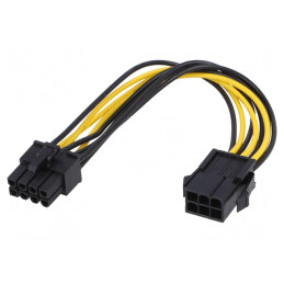 Cablu Alimentare PCIe 6pin-8pin 0.2m | Electronic-mag.ro | Componente Electronice