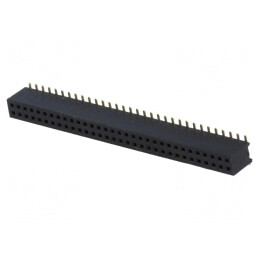 Soclu Șiruri Pini Mamă 64P 1.27mm SMT 2x32 1A 30mΩ | Electronic-mag.ro | Componente Electronice