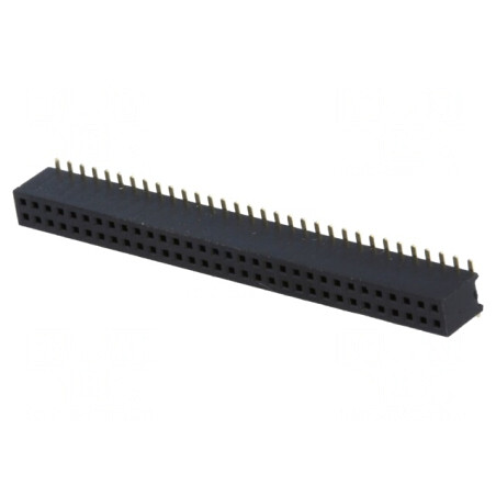 Soclu Șiruri Pini Mamă 64P 1.27mm SMT 2x32 1A 30mΩ | Electronic-mag.ro | Componente Electronice